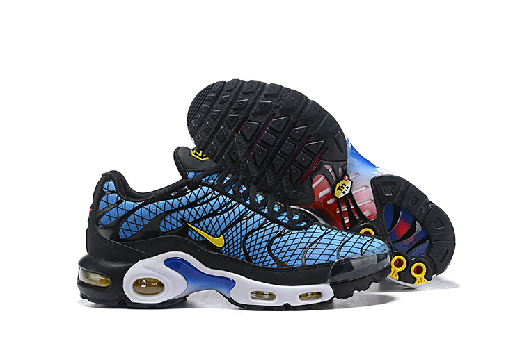 2019 Nike Air Max Plus Blue Black Yellow Shoes